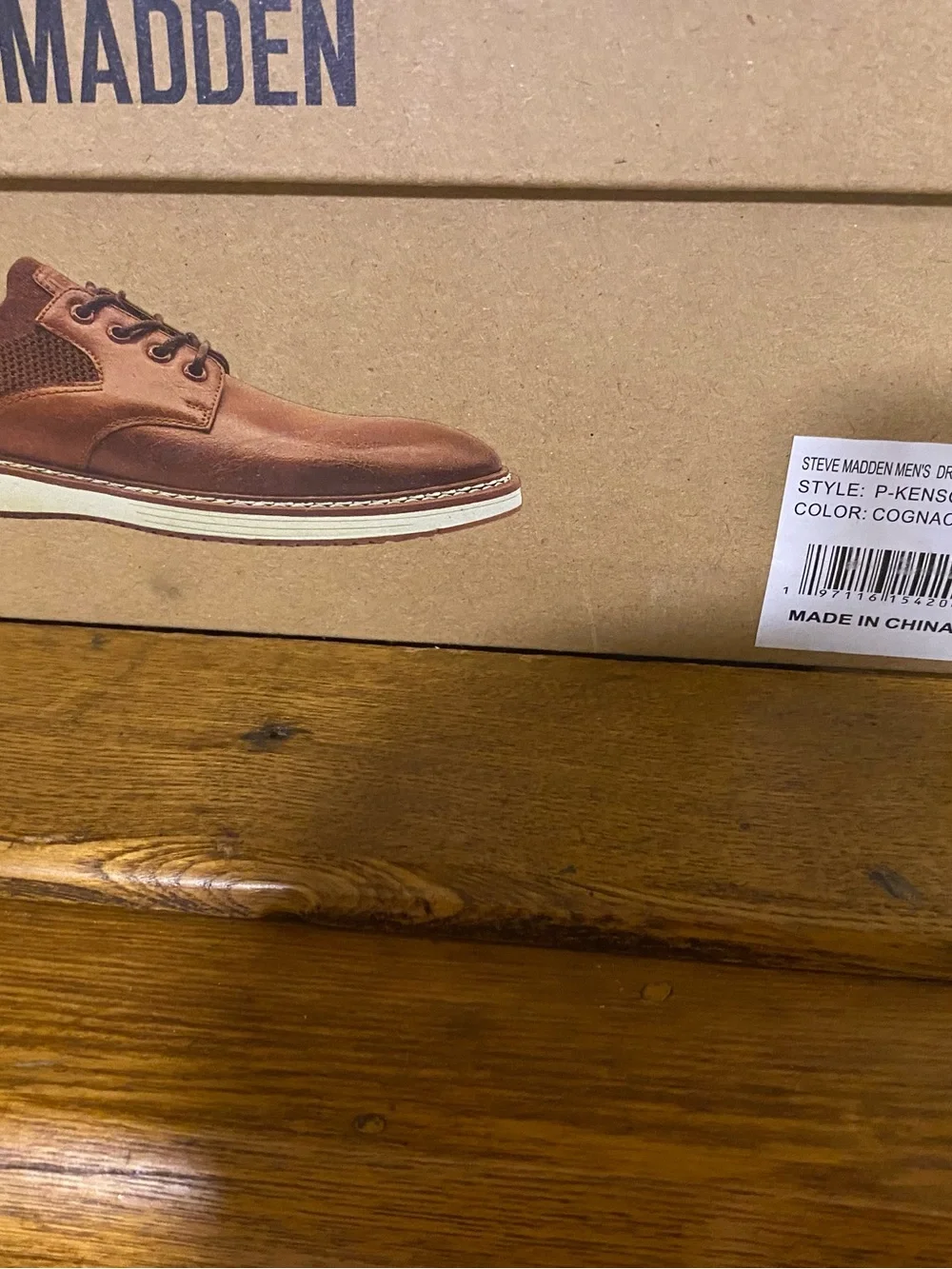 Steve Madden P-Kenson Brown Lace-Up Dress Shoes Men Size 8 NEW